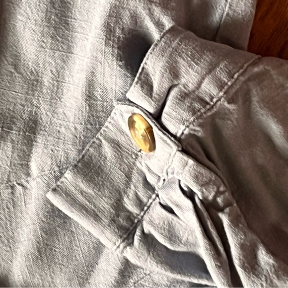 Arna York blue button down long sleeve long tunic with slits up both sides 3x - Picture 2 of 11